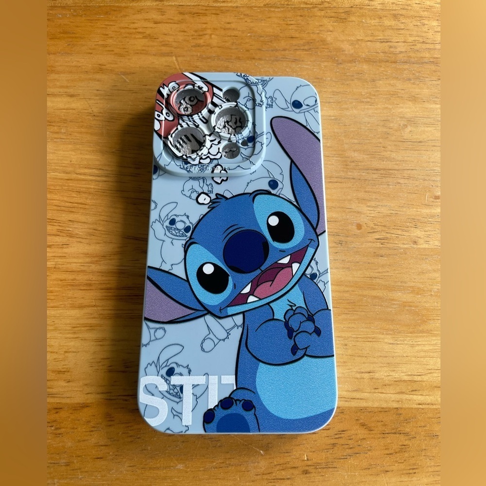 Light Blue iPhone 15 Pro Stitch Phone Case